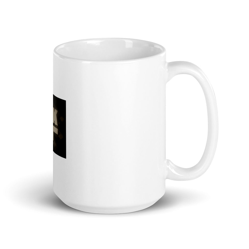 White glossy mug